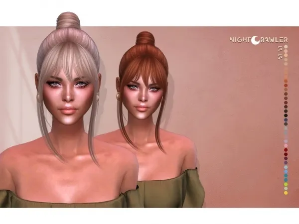 Alpha nightcrawler la la hair - The Sims 4 Custom Content