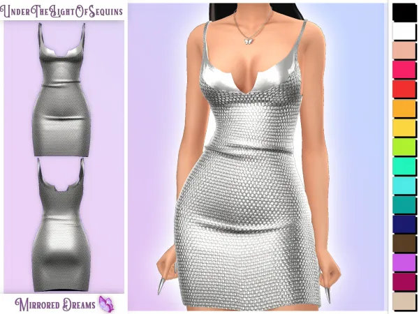 Mix Under The Light Of Sequins Dress - The Sims 4 Custom Content
