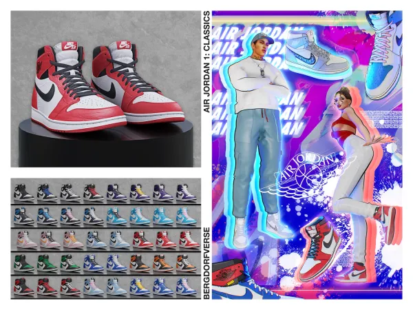 Alpha Air Jordan 1 Classics - The Sims 4 Custom Content