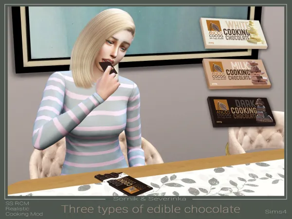 Maxis Match Three types of edible chocolate by Somiktata - The Sims 4 Custom Content