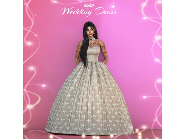 Alpha wedding dress by euno sims - The Sims 4 Custom Content