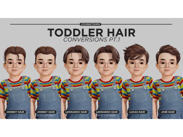 Maxis Match Toddler Hair Conversions Pt1 by JohnnySims - The Sims 4 Custom Content
