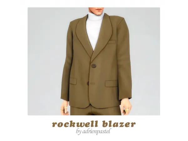 Maxis Match Rockwell Blazer Trousers by adrienpastel - The Sims 4 Custom Content