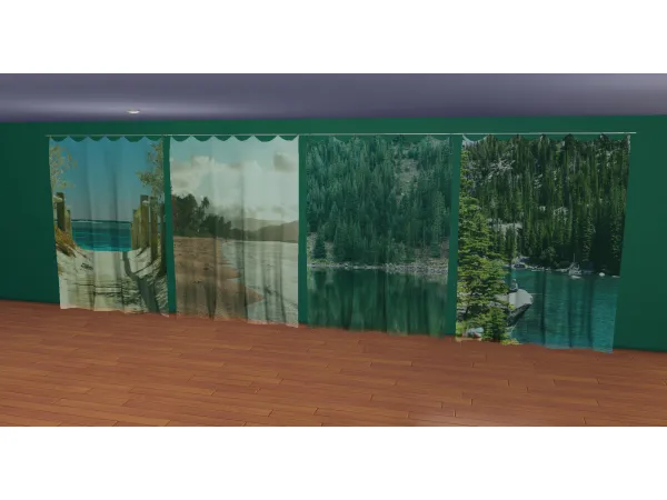 Alpha [KKB]The Translucent summer curtain - The Sims 4 Custom Content