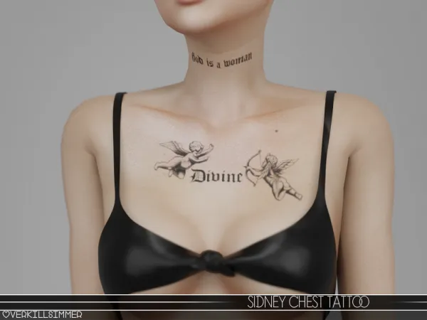 Mix Sidney chest tattoos - The Sims 4 Custom Content