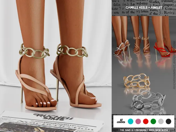Alpha CAMILLE HEELS ANKLET FREE - The Sims 4 Custom Content