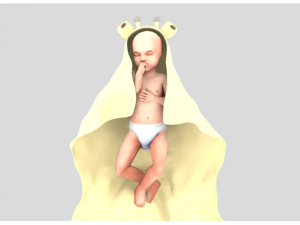 Alpha [Scarlett Bulckowisk] Giraffe Bath Towel Poses - The Sims 4 Custom Content