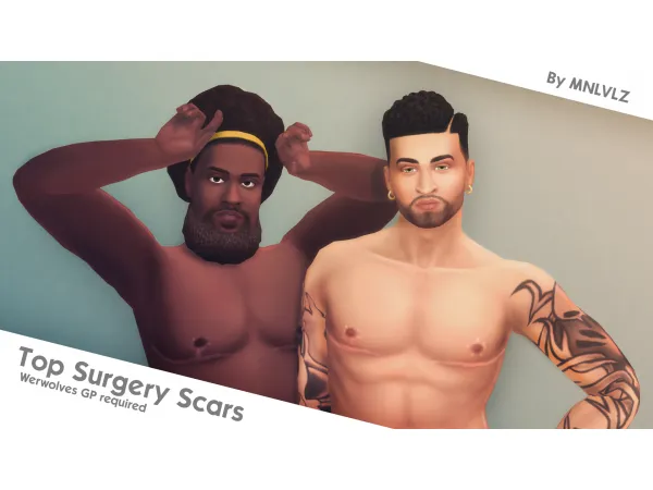 Maxis Match Top Surgery Scars by MNVLZ by MNLVLZ - The Sims 4 Custom Content