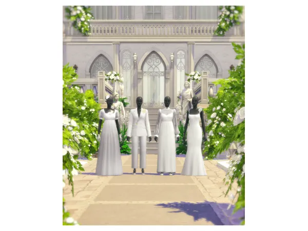 Maxis Match White Garden (30 color) by Rusty's - The Sims 4 Custom Content