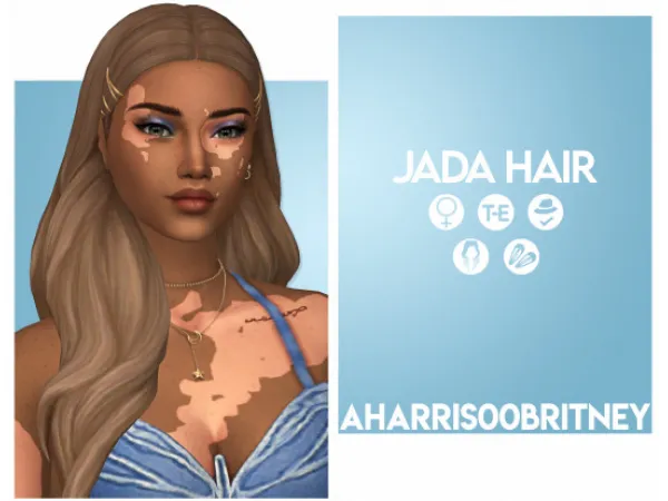 Maxis Match Jada Hair by aharris00britney - The Sims 4 Custom Content