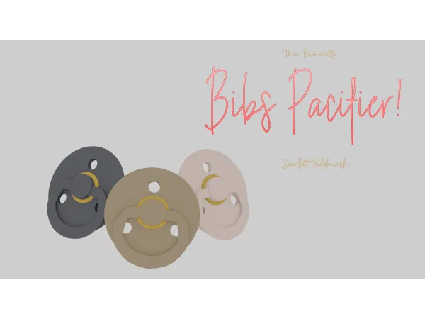 Alpha [Scarlett Bulckowisk] Bibs Pacifier - The Sims 4 Custom Content