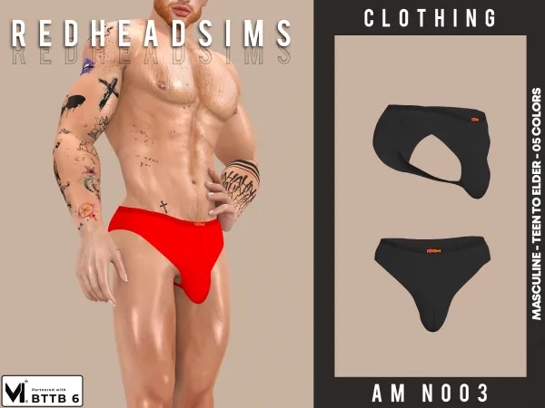 Alpha AM CLOTHING N003 by redheadsims - The Sims 4 custom content