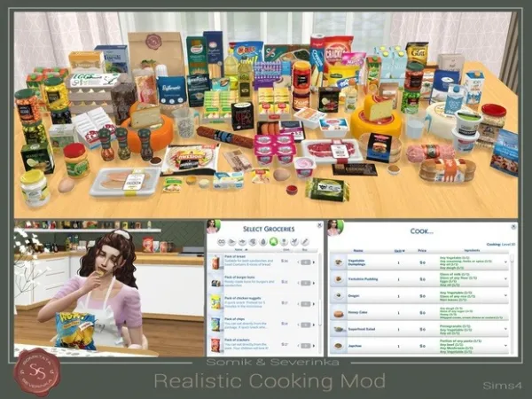 Mix Release Realistic Cooking Mod by Somik and Severinka - The Sims 4 Custom Content