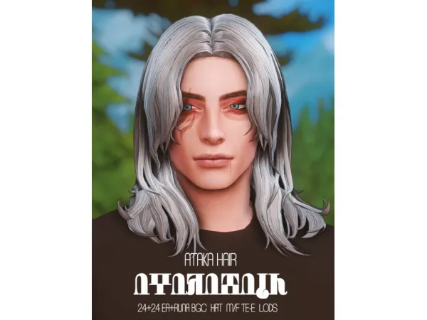 Maxis Match [JNY] ATAKA HAIR - The Sims 4 Custom Content