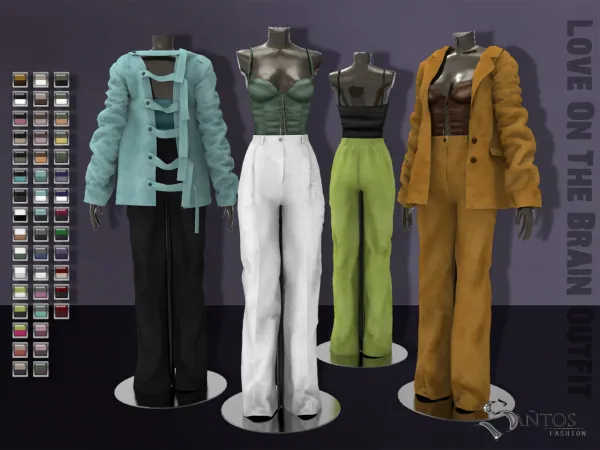 Alpha Love On The Brain Outfit - The Sims 4 Custom Content