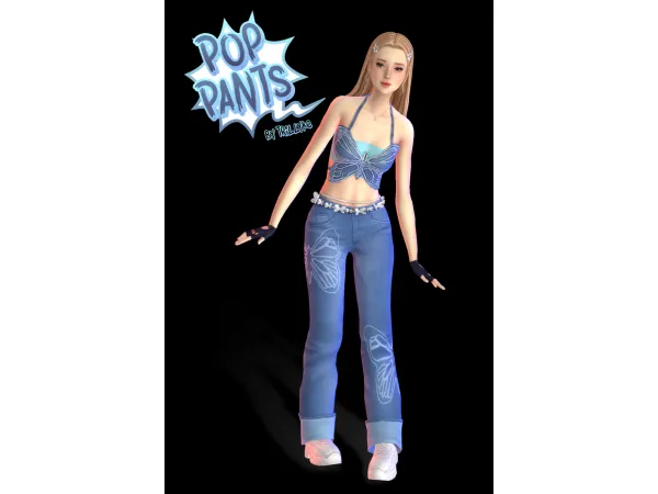 Maxis Match Pop Pants by trillyke - The Sims 4 Custom Content