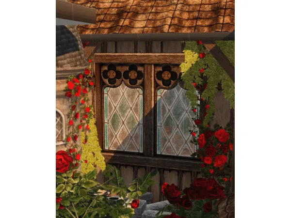 Mix TheSenseMedieval The Witcher 3 Novigrad Poor Brothel Windows - The Sims 4 Custom Content