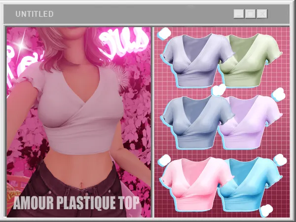 Alpha Unknown66irl Amour plastique top - The Sims 4 Custom Content