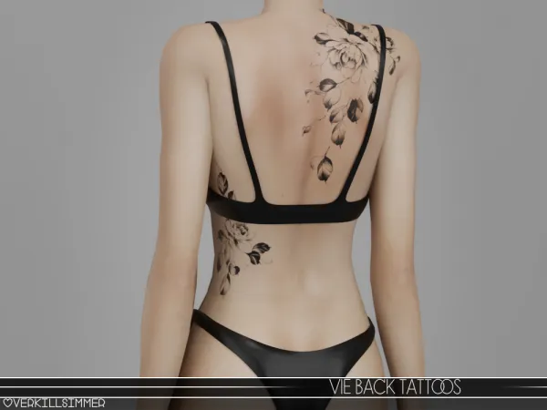 Mix Vie back tattoos - The Sims 4 Custom Content