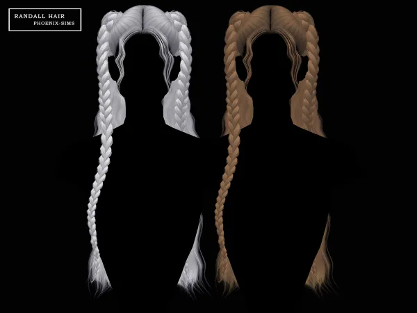 Alpha Randall Hair - The Sims 4 Custom Content