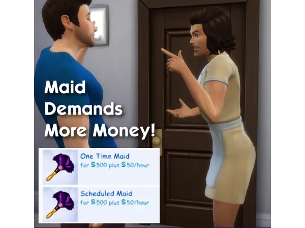 Maxis Match More Expensive Maid Service by simsfinds - The Sims 4 Custom Content