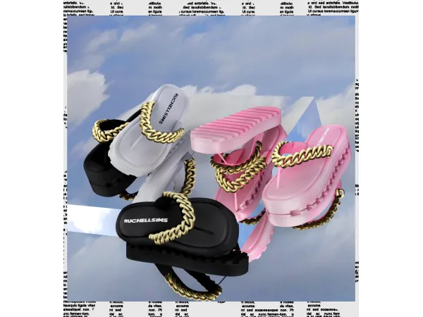 Alpha CHAIN SANDALS FREE - The Sims 4 Custom Content