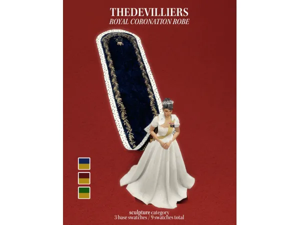 Alpha THEDEVILLIERS royal coronation robe - The Sims 4 Custom Content