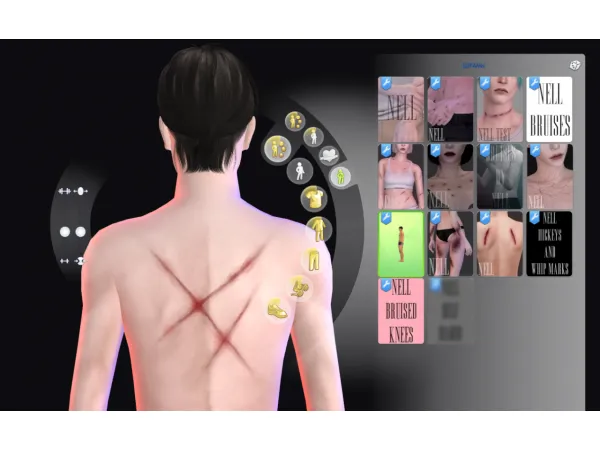 Mix The list of updated scars - The Sims 4 Custom Content