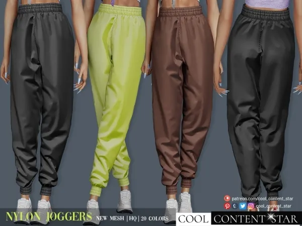 Alpha Nylon Joggers cool_content_star - The Sims 4 Custom Content