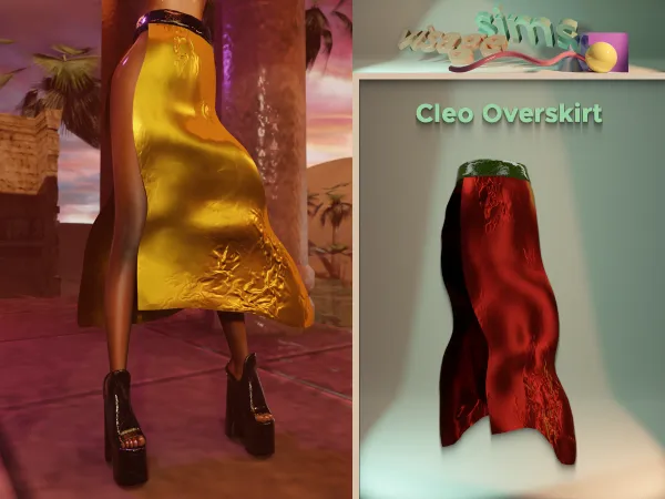 Alpha Cleo Overskirt - The Sims 4 Custom Content