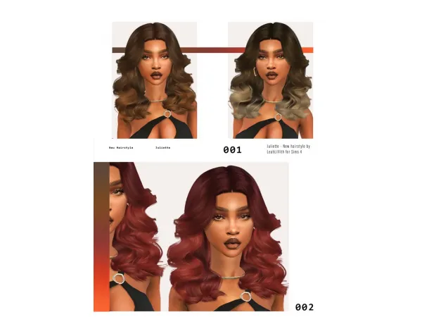 Alpha Juliette Hairstyle by LeahLillith - The Sims 4 Custom Content