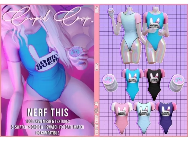Alpha cuupid corp nerf this onesie bathwater poses by missme12 - The Sims 4 Custom Content