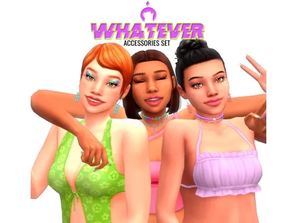 Maxis Match Whatever Accessories Set (6 items) by Ikari Sims - The Sims 4 Custom Content