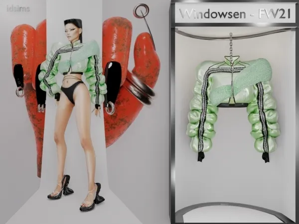 Alpha athetic jacket - The Sims 4 Custom Content