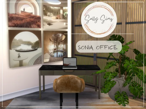 Alpha Sonia Office Set - The Sims 4 Custom Content