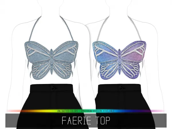 Alpha FAERIE TOP - The Sims 4 Custom Content