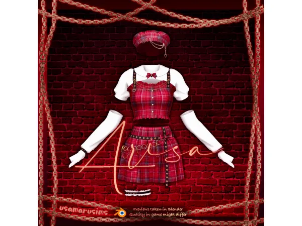 Alpha Arisa Set by usamarusims - The Sims 4 Custom Content