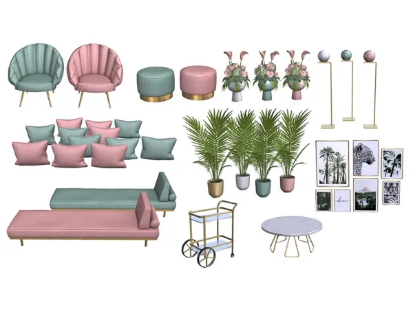 Alpha Apia set - The Sims 4 Custom Content