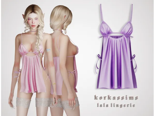 Alpha Lala Lingerie by simsfinds - The Sims 4 Custom Content