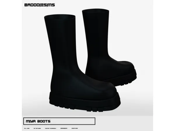 Alpha MIYA BOOTS by BADDDIESIMS - The Sims 4 Custom Content