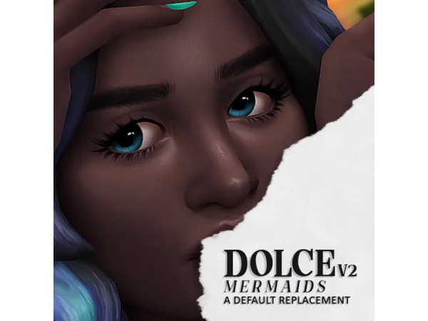 Maxis Match DOLCE V2 mermaids default eye replacement by simsfinds - The Sims 4 Custom Content