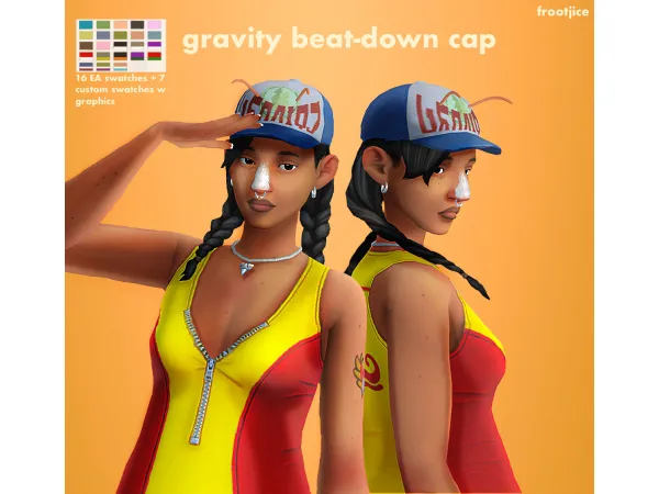 Maxis Match gravity beat down cap by frootjice - The Sims 4 Custom Content
