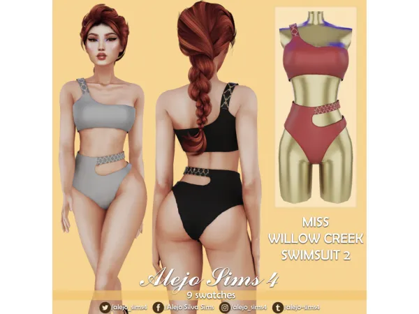 Alpha MWC SWIMSUIT 2 by alejosims4 - The Sims 4 Custom Content