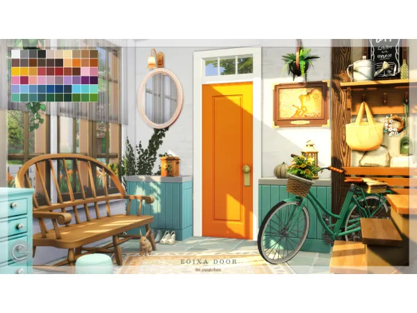Mix EGIXA Door by Cross Design - The Sims 4 Custom Content