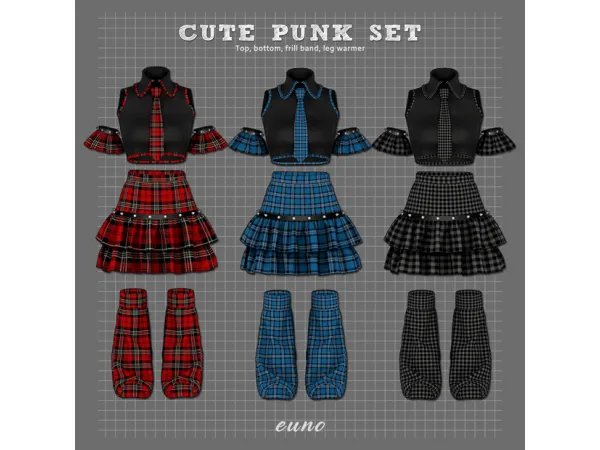 Alpha CUTE PUNK SET by euno sims - The Sims 4 Custom Content