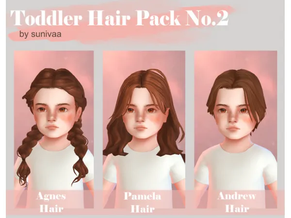 Maxis Match Toddler Hair Pack No2 by Sunivaa - The Sims 4 Custom Content