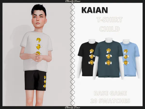 Mix Kaian T Shirt Child - The Sims 4 Custom Content
