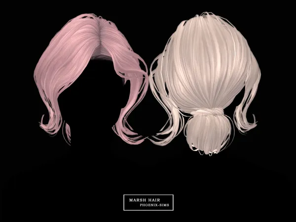 Alpha Marsh Hair - The Sims 4 Custom Content