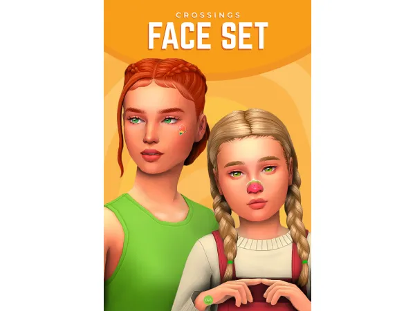 Maxis Match Crossings Face set by TwistedCat - The Sims 4 Custom Content