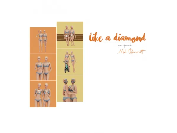 Mix Like a Diamond Posepack - The Sims 4 Custom Content